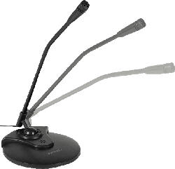 Tischmikrofon höhenverstellbar, schwarz
