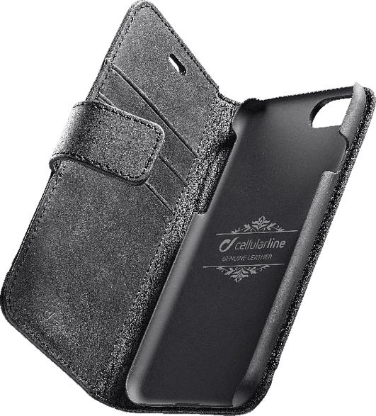 CELLULAR LINE Supreme , Bookcover, Apple, iPhone 7, iPhone 8, Echtleder, Schwarz