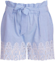 Damen Paperbag-Shorts mit Lochstickerei