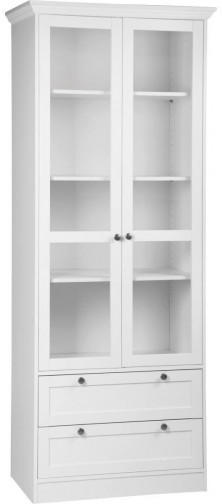 Vitrine Landwood weiß 80 x 200 x 45