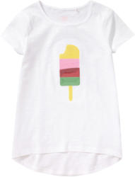 Mädchen T-Shirt mit buntem Pailletten-Motiv