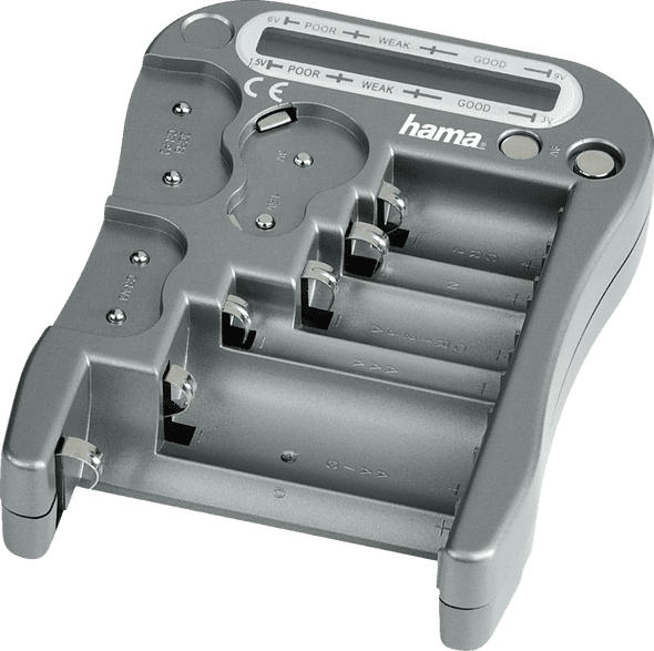 Hama Akku-/Batterie-Prüfer BT2 für Knopfzellen und Universal-Batterien