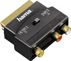 Audio-/Video-Adapter, 3 Cinch-Kupplungen - Scart-Stecker (123364)