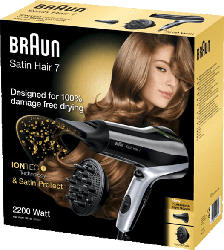 BRAUN HD 730 Satin Hair 7 + Profidüse Pistolenhaartrockner schwarz