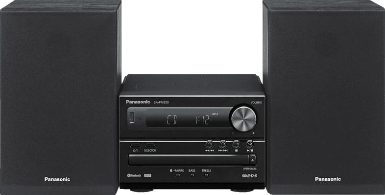Panasonic Micro HiFi System SC-PM250, schwarz; Kompakt Anlage
