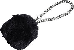 Mobile Alarmsirene Plushy mit Kette und Mini-Karabinerhaken, schwarz