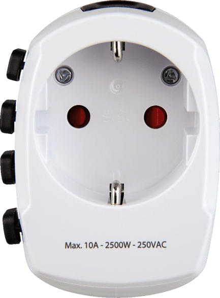 Weltreisestecker "World PRO Plus", 3-polig