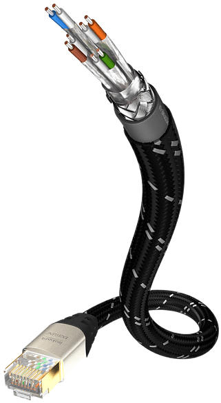 Exzellenz Netzwerkkabel CAT6, 3-Fach abgeschirmt (SF-FTP), 24 AWG Massivleiter, 0.5 m