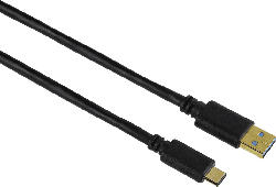 USB-C-Adapterkabel, USB-C-Stecker - USB-3.1-A-Stecker, vergoldet, 1,80 m