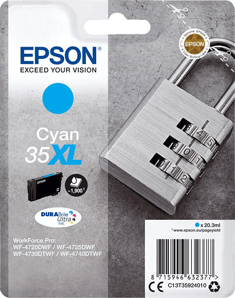 EPSON Original Tintenpatrone Schloss Cyan (C13T35924010 )