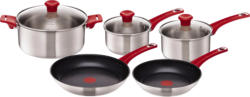Jamie Oliver Topf- und Pfannen Set Red Collection Edelstahl 8 tlg. (H 801S5)