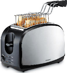 Trisa 7361.4212 Toaster (Schwarz, Silber, 600 Watt, Schlitze: 2)