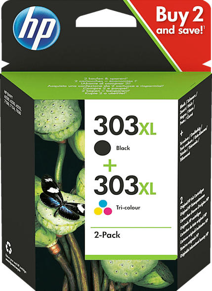 HP 303XL Tintenpatrone 2er-Pack Schwarz/Cyan/Magenta/Gelb (3YN10AE)