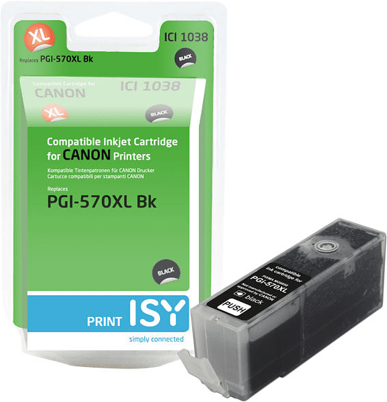 ISY Tintenpatrone ICI-1038 Canon PGI-570XL, schwarz