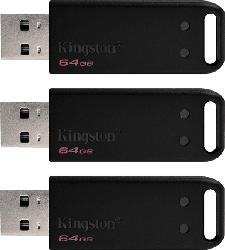 USB Stick DataTraveler 20 64GB, USB-A 2.0, 3er-Pack, schwarz (DT20/64GB-3P)