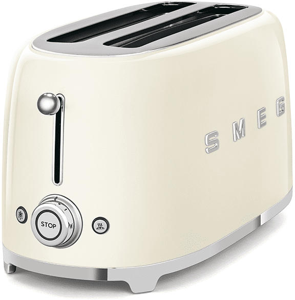 Retro Style Langschlitz-Toaster, 2-Schlitz, Creme TSF02CREU