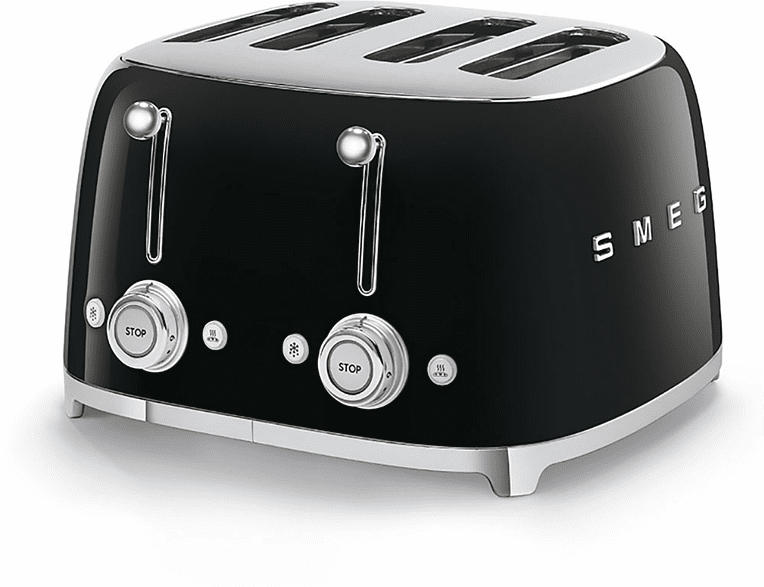 Retro Style 4-Schlitz-Toaster, Schwarz TSF03BLEU