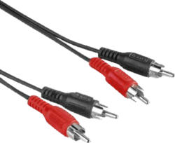 Audio-Kabel 2 Cinch-Stecker - 2 Cinch-Stecker, 2,5 m