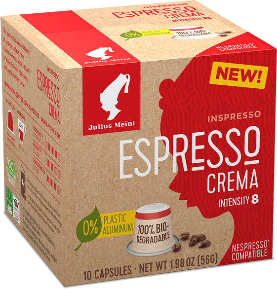 Julius Meinl Inspresso Espresso Crema (10 Stück, Biologisch Abbaubare Kapsel); Kaffeekapsel