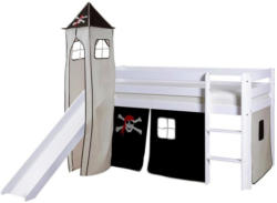 Spielbett Kasper 90x200 cm Schwarz/Weiß