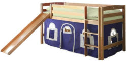 Spielbett Theo R 90x200 cm Weiß/Blau