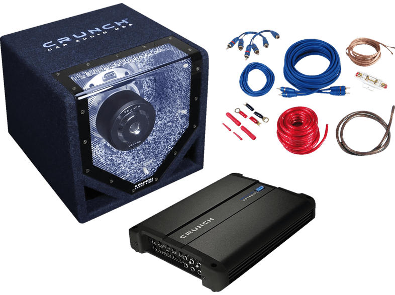 CPX1000.4 Bass Paket inkl. Endstufe + Subwoofer 1000 Watt max, schwarz
