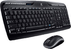 Logitech Kabelloses Tastatur-Maus Set WL COMBO MK330 Schwarz