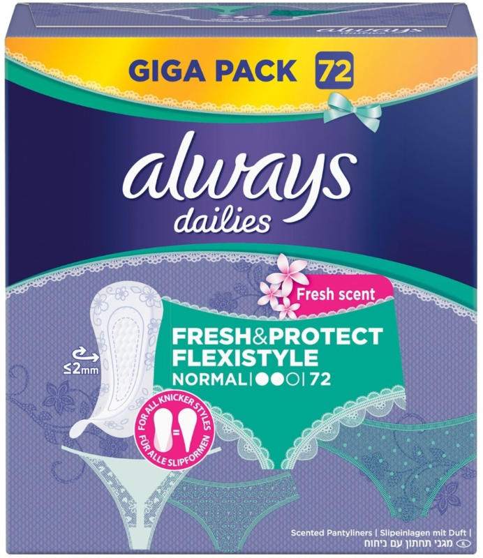 Always apports de slip Fresh & Protect Normal Fresh Flexistyle 72er -