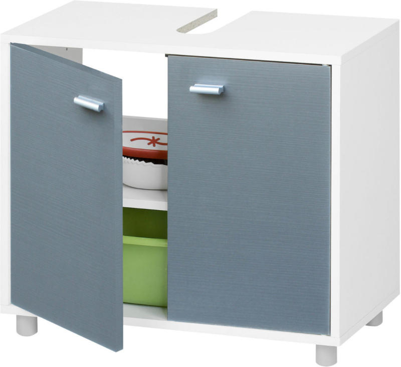 Sottolavabo Sharina antracite, 2 ante -