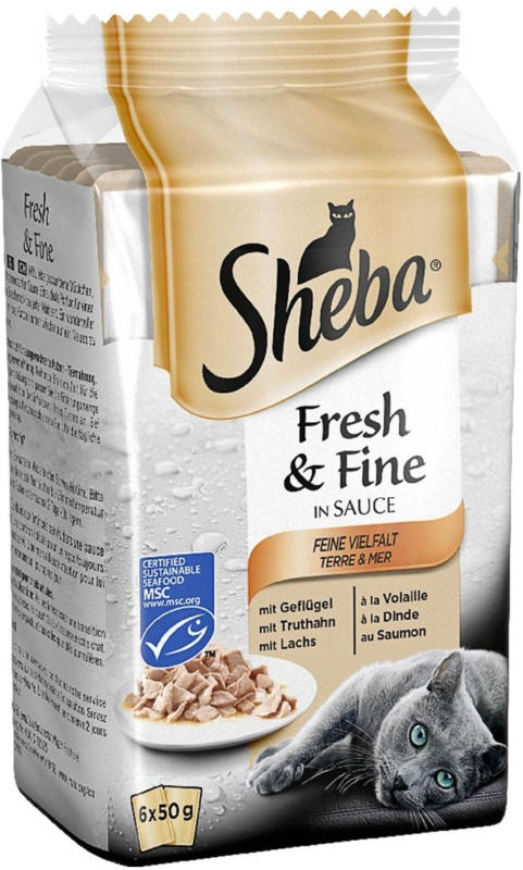 Sheba Fresh&Fine en Sauce Délices du jour 6 x 50 g -