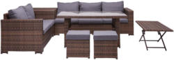 Loungegarnitur 208x268 cm 7-teilig Joleen, Braun