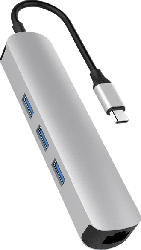USB-Hub HyperDrive 6-in-1 silber