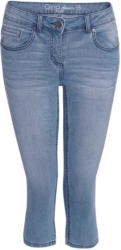 Damen Capri-Jeans mit Used-Waschung