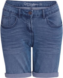 Damen Jeans-Shorts mit Faltenwaschung