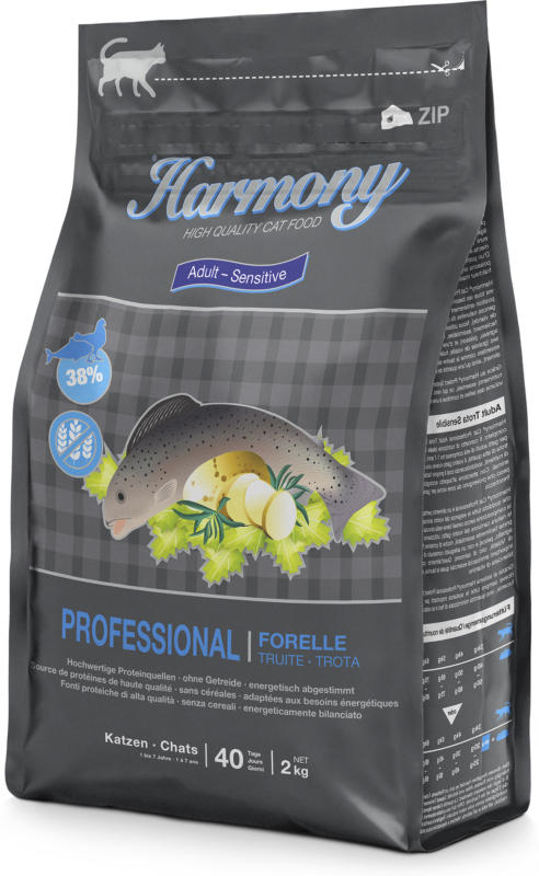 Harmony Cat Professional Adult Truite 2kg