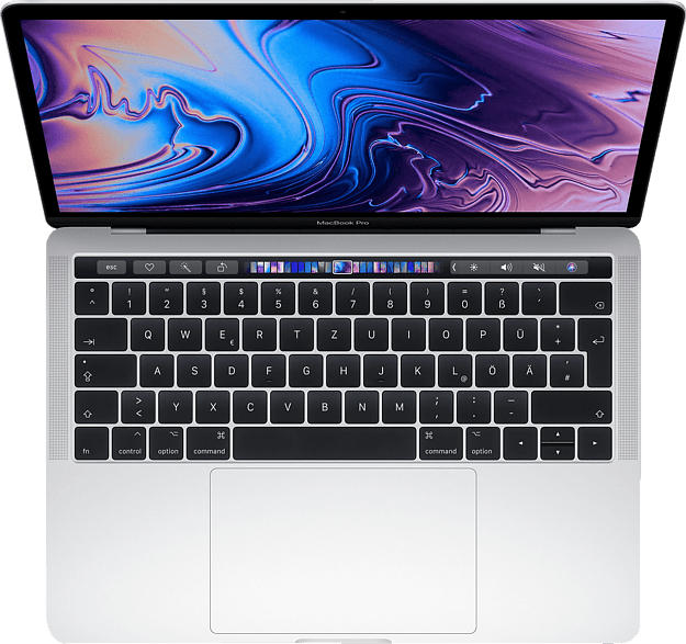 APPLE MacBook Pro MR9V2D/A-139643 mit US-Tastatur, Notebook mit 13.3 Zoll Display, Core i7 Prozessor, 512 GB SSD, Intel® Iris™ Plus-Grafik 655, Silber