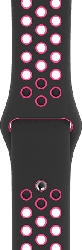 40 mm Nike Sportarmband, Schwarz/Pink Blast - S/M & M/L