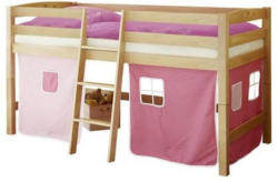 Hochbett Tipsi 90x200 cm Hellrosa/Rosa