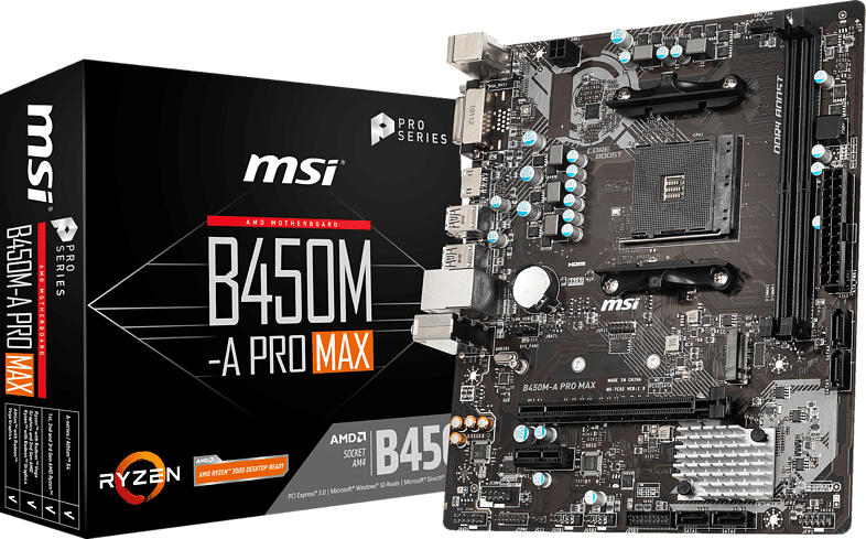 MSI B450M-A Pro Max Mainboard Schwarz