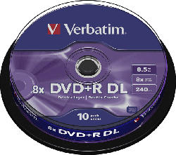 Verbatim DVD+R Double Layer 10er Spindel Matt Silver 8x