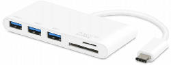USB Type-C - Cardreader + HUB, weiß