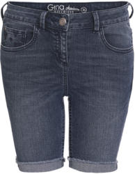 Damen Jeansshorts mit fixierten Umschlägen