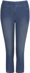 3/4 Damen Jeggings in leichter Used-Waschung