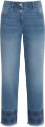 7/8 Damen Straight-Jeans mit Stickerei