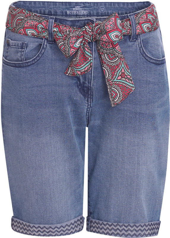 Damen Boyfriend-Jeansshorts mit Bindegürtel (Nur online)