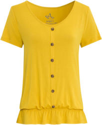 Damen T-Shirt mit imitierter Knopfleiste