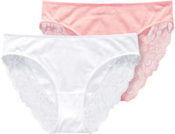 2 Damen Slips mit Spitzenbesatz (Nur online)