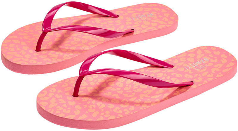 Damen Zehensandalen mit Animal-Print