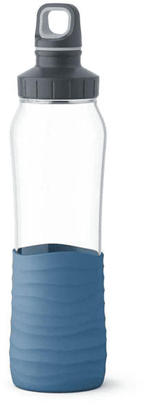 Drink2Go Trinkflasche aus Glas 0.7l Aqua-Blau
