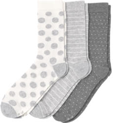 3 Paar Damen Socken in verschiedenen Dessins